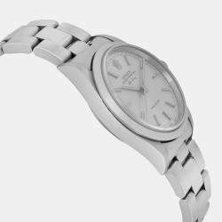 Rolex Silver Stainless Steel Air-King 14000 Automatic Men's Wristwatch 34 mm