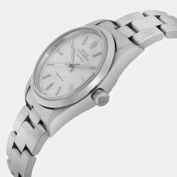 Rolex Silver Stainless Steel Air-King 14000 Automatic Men's Wristwatch 34 mm