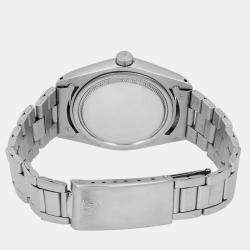Rolex Black Stainless Steel Oysterdate Precision 6694 Manual Wind Men's Wristwatch 34 mm