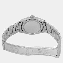 Rolex Black Stainless Steel Oysterdate Precision 6694 Manual Wind Men's Wristwatch 34 mm
