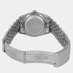 Rolex Silver Stainless Steel Datejust 16220 Automatic Men's Wristwatch 36 mm