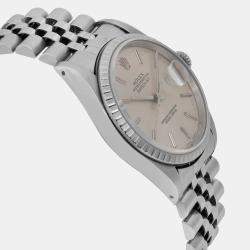 Rolex Silver Stainless Steel Datejust 16220 Automatic Men's Wristwatch 36 mm