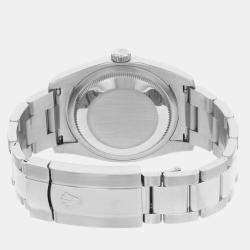 Rolex Black Stainless Steel Datejust 116200 Automatic Men's Wristwatch 36 mm