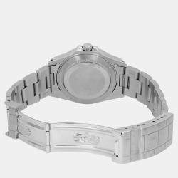 Rolex Black Stainless Steel Explorer II 16570 Automatic Men's Wristwatch 40mm