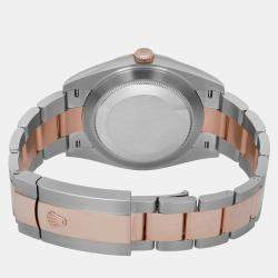 Rolex Chocolate 18K Rose Gold Stainless Steel Datejust 126301 Automatic Men's Wristwatch 41mm