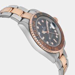 Rolex Black 18K Rose Gold Stainless Steel GMT-Master II Rootbeer 126711CHNR Automatic Men's Wristwatch 40mm