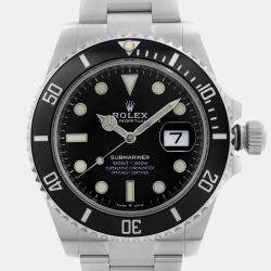 Rolex Black Stainless Steel Submariner 126610LN Automatic Men's Wristwatch 41mm