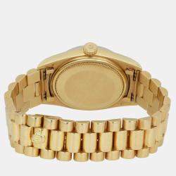 Rolex Champagne Diamond 18K Yellow Gold Day-Date 1803 Automatic Men's Wristwatch 36mm