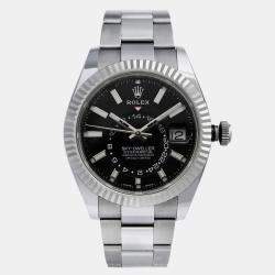 Rolex Black Stainless Steel Sky-Dweller 326934 Automatic Men's Wristwatch 42 mm