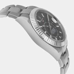 Rolex Black Stainless Steel Sky-Dweller 326934 Automatic Men's Wristwatch 42 mm