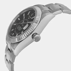 Rolex Black Stainless Steel Sky-Dweller 326934 Automatic Men's Wristwatch 42 mm