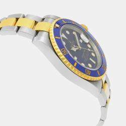 Rolex Blue 18K Yellow Gold Submariner 116613LB Automatic Men's Wristwatch 40mm