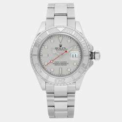 Rolex Silver Stainless Steel Yacht-Master 16622 Automatic Men's Wristwatch 40 mm