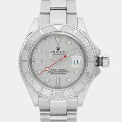 Rolex Silver Stainless Steel Yacht-Master 16622 Automatic Men's Wristwatch 40 mm