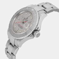 Rolex Silver Stainless Steel Yacht-Master 16622 Automatic Men's Wristwatch 40 mm