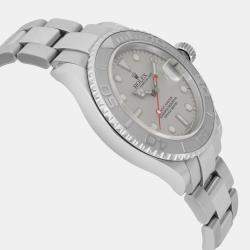 Rolex Silver Stainless Steel Yacht-Master 16622 Automatic Men's Wristwatch 40 mm