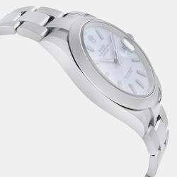 Rolex White Stainless Steel Datejust 126300 Automatic Men's Wristwatch 41 mm