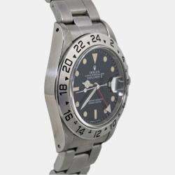 Rolex Black Stainless Steel Explorer II 16550  Automatic Men's Wristwatch 40 mm