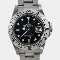 Rolex Black Stainless Steel Explorer II 16550  Automatic Men's Wristwatch 40 mm