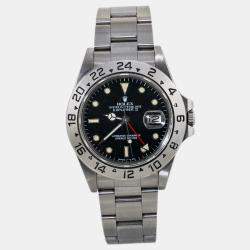 Rolex Black Stainless Steel Explorer II 16550  Automatic Men's Wristwatch 40 mm