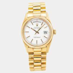 Rolex Day-Date 1803 White Dial 18K Yellow Gold Automatic Men's Wristwatch 36 mm