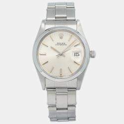Rolex Cream Stainless Steel Oysterdate Precision 6694 Men's Wristwatch 34mm