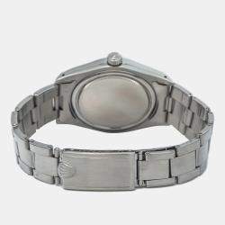 Rolex Cream Stainless Steel Oysterdate Precision 6694 Men's Wristwatch 34mm