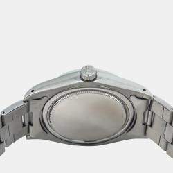 Rolex Cream Stainless Steel Oysterdate Precision 6694 Men's Wristwatch 34mm