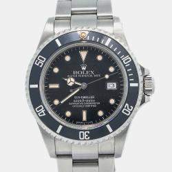 Rolex Black Stainless Steel Sea-Dweller 16660 Automatic Men's Wristwatch 40mm