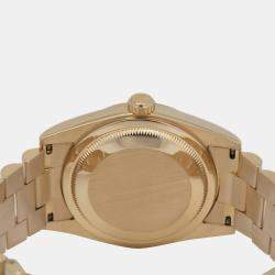 Rolex Silver 18K Yellow Gold Mother of Pearl Day-Date 118238 Automatic Men's Wristwatch 36mm