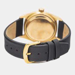 Rolex Day-Date 6611B Automatic Black 18K Rose Gold Men's Wristwatch 36MM