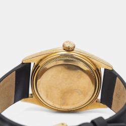 Rolex Day-Date 6611B Automatic Black 18K Rose Gold Men's Wristwatch 36MM