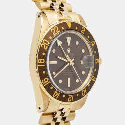 Rolex GMT-Master 1675 Automatic Brown 18k Yellow Gold Women's Wristwatch 40mm
