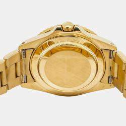 Rolex Black 18K Yellow Gold GMT-Master II 16718 Automatic Men's Wristwatch 40mm