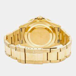 Rolex Black 18K Yellow Gold GMT-Master II 16718 Automatic Men's Wristwatch 40mm