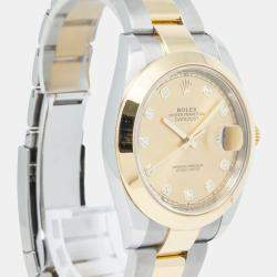 Rolex DateJust 126303 Automatic Gold 18K Yellow Gold Diamond Men's Wristwatch 41mm