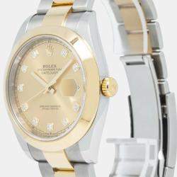Rolex DateJust 126303 Automatic Gold 18K Yellow Gold Diamond Men's Wristwatch 41mm