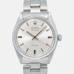 Rolex Air-King 5500 Automatic Silver Stainless Steel Men's Wristwatch 34mm