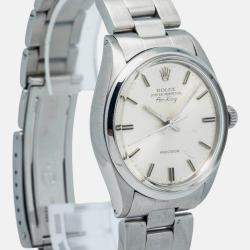 Rolex Air-King 5500 Automatic Silver Stainless Steel Men's Wristwatch 34mm