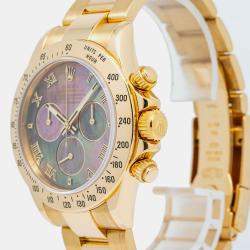 Rolex Daytona 116528 Automatic Tahitian MOP 18K Yellow Men's Wristwatch 40mm