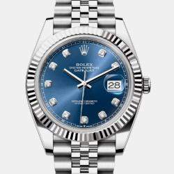 Rolex Datejust 126334 Automatic Blue Stainless Steel Men's Wristwatch 41mm