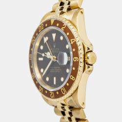 Rolex GMT-Master 16758 Automatic Brown 18k Yellow Gold Men's Wristwatch 40mm