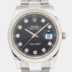 Rolex DateJust 126334 Automatic Black Stainless Steel Men's Wristwatch 41mm