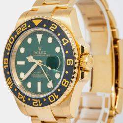 Rolex GMT-Master II 116718 Automatic Green 18k Yellow Gold Men's Wristwatch 40mm