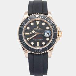 Rolex Yacht-Master 116655 Automatic Black 18K Rose Gold Men's Wristwatch 40mm