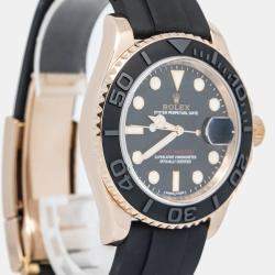 Rolex Yacht-Master 116655 Automatic Black 18K Rose Gold Men's Wristwatch 40mm