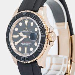 Rolex Yacht-Master 116655 Automatic Black 18K Rose Gold Men's Wristwatch 40mm