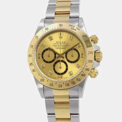 Rolex Cosmograph Daytona 16523G Automatic Gold 18K Yellow Gold Diamond Men's Wristwatch 40mm