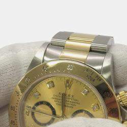 Rolex Cosmograph Daytona 16523G Automatic Gold 18K Yellow Gold Diamond Men's Wristwatch 40mm