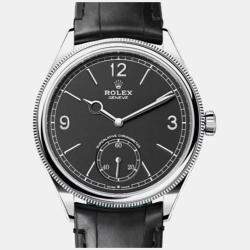 Rolex Perpetual 1908 52509 Automatic Black 18K White Gold Men's Wristwatch 39mm